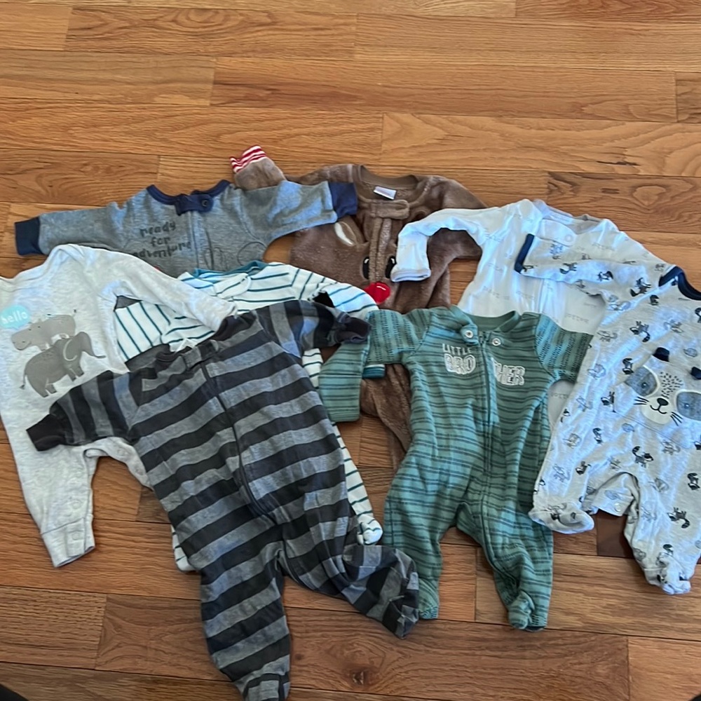Newborn boy sleeper bundle